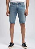 Erkek Normal Bel Regular Fit Denim Şort 252 LCM 121072 ELYO 5 DENIM