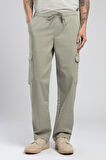 Jogger Cargo Erkek Dokuma Pantolon Haki