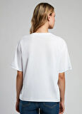 Lee Cooper Bisiklet Yaka Baskılı Ekru Kadın T-Shirt 252 LCF 242014 KARBE EKRU-L