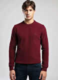 Lee Cooper Yuvarlak Yaka Bordo Erkek Sweatshırt 261 LCM 241063 NEWDWADE BORDO