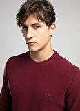 Lee Cooper Yuvarlak Yaka Bordo Erkek Sweatshırt 261 LCM 241063 NEWDWADE BORDO