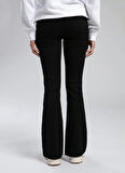 Lee Cooper Yüksek Bel İspanyol Paça Flare Siyah Kadın Denim Pantolon 261 LCF 121002 LUNA TOWLY BLACK
