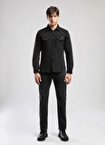 Lee Cooper Slim Fit Siyah Erkek Denim Gömlek 261 LCM 141001 WORNER 2 DENIM