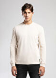 Lee Cooper Yuvarlak Yaka Bej Erkek Sweatshırt 261 LCM 241030 JORDY BEJ