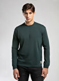 Lee Cooper Yuvarlak Yaka Zümrüt Yeşili Erkek Sweatshırt 261 LCM 241030 JORDY ZÜMRÜT