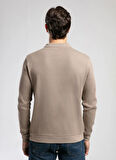 Lee Cooper Polo Yaka Vizon Erkek Sweatshırt 261 LCM 241036 SIRIUS VIZON