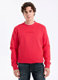 Lee Cooper Yuvarlak Yaka Kırmızı Erkek Sweatshırt 261 LCM 241058 NOAHES KIRMIZI