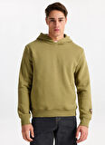Lee Cooper Kapüşon Yaka Açık Haki Erkek Sweatshırt 261 LCM 241071 NATHAN A. HAKİ