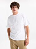 Lee Cooper Yuvarlak Yaka Beyaz Erkek T-Shirt 261 LCM 242001 HEVASS BEYAZ