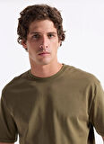 Lee Cooper Yuvarlak Yaka Haki Erkek T-Shirt 261 LCM 242001 HEVASS HAKİ