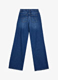 Lee Cooper Yüksek Bel Geniş Paça Normal Mavi Kadın Denim Pantolon 261 LCF 121015 MALDIV COHEN BLUE