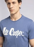 Lee Cooper Yuvarlak Yaka Koyu Mavi Erkek T-Shirt 262 LCM 242004 LONDONLOGO K.MAVİ