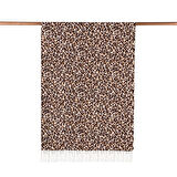Leopar Desenli İpek Şal 02452 Kahve