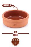 Elizi 6 Adet Sırlı Toprak Güveç Kasesi, Fırın Sütlaç Kabı 6’lı Set (6x250ml) SIRLI