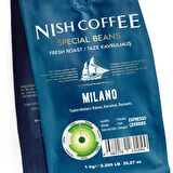 Nish Kahve Espresso Milano Orta Sert-Sert İçim Kenya Çekirdek Kahve 1000 gr