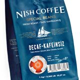 Nish Kahve Decaf Kafeinsiz Sert İçim Öğütülmüş Filtre Kahve 1000 gr