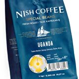 Nish Kahve Uganda Bugisu Orta Sert-Sert İçim Öğütülmüş Uganda Filtre Kahve 1000 gr