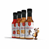 Nish Petibör, Irish Cream, Toffee Nut, Çilek Aromalı Şurup 4'lü Set (4x250 ML)-Pet Şişe