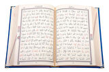 Kadife Kutulu Kur'an-ı Kerim (Rahle Boy, Elif-Vavlı, Koyu Mavi)