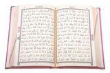 Kadife Kutulu Kur'an-ı Kerim (Rahle Boy, Elif-Vavlı, Pembe)