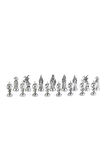 Gift Home Büyük Boy Metal Osmanlı Bizans Satranç Takımı Antik Ve Ceviz Desenli Mdf Ahşap Satranç Tahtası (37x3