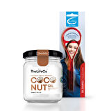 TheLifeCo Organik Hindistan Cevizi Yağı 150 ml + Dil Sıyırıcı (Dil Temizleyici) - Kırmızı
