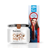 TheLifeCo Organik Hindistan Cevizi Yağı 250 ml + Dil Sıyırıcı (Temizleyici) - Kırmızı