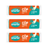 SMARTER 3 LÜ BÜYÜK BOY ÇÖP TORBASI 65x80cm ( ÇÖP POŞETİ )