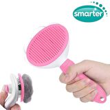 SMARTER TÜY TOPLAYICI OTOMATİK TEMİZLENEN TUŞLU TARAK FIRÇA KEDİ ( PEMBE )