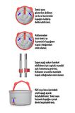 PONY GRİ TEMİZ & KİRLİ SUYU AYIRMA ÖZELLİĞİ OTOMATİK TEMİZLİK SETİ MOP PASPAS