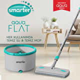 SMARTER AQUA FLAT TEMİZ VE KİRLİ SUYU AYIRMA ÖZELLİĞİ OTOMATİK TEMİZLİK SETİ TABLET MOP PASPAS