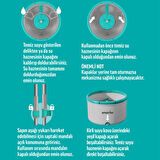 SMARTER AQUA FLAT TEMİZ VE KİRLİ SUYU AYIRMA ÖZELLİĞİ OTOMATİK TEMİZLİK SETİ TABLET MOP PASPAS