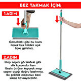 SMARTER ŞİP ŞAK MOP OTOMATİK EL DEĞMEDEN TÜM BEZLERLE UYUMLU TEMİZLİK SETİ PASPAS
