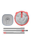 PONY GRİ 4 ADET MİKROFİBER MOP TEMİZ & KİRLİ SUYU  AYIRMA ÖZELLİĞİ OTOMATİK TEMİZLİK SETİ PASPAS