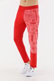 Maraton Sportswear Slimfit Erkek  Dar Paça  Basic Kırmızı Eşofman Altı 19923