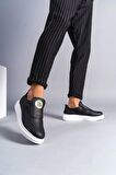 Hippo Bağcıksız Cilt Erkek Günlük Sneaker Ayakkabı BT Siyah