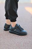 Middles Bağcıklı Erkek Günlük Sneaker Ayakkabı ST Siyah