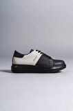 Middles Bağcıklı Erkek Günlük Sneaker Ayakkabı ST Siyah/Gri
