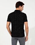 Polo Yaka Erkek T-Shirt-Siyah | S
