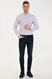 Mor Slim Fit Gömlek