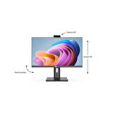 Redrock Highline RR AIO-PT711716R1N24P  i7 11700 16GB,1TB, 23.8" Pivot Ekran Webcam, Bluetooth Kablosuz KL&MO All In One PC