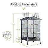 CocodyPet A08 Papağan Kafesi Ayaklı 46x46x86