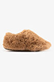 Furry Furry Kestane Kahverengi Kürk Barefoot Patik (Hediye Seti)