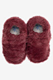 Furry Furry Bordo Kürk Barefoot Patik (Hediye Seti)