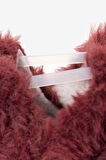 Furry Furry Bordo Kürk Barefoot Patik (Hediye Seti)