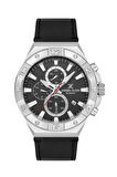 Daniel Klein DK.1.13744-1 Exclusive Tüm Fonksiyonları Aktif 5 ATM Suya Dayanıklı Deri Kordonlu Siyah Erkek Kol Saati