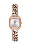 Daniel Klein DK.1.13781-4 Taşlı Tasarım 3 Atm Su geçirmezlik Kare Kadran Rose Gold Kadın Kol Saati