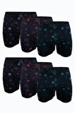 Erkek Füme 6 lı Premium Collection Modal Uzun Boxer 6M250