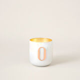 Metal Harfli Kokulu Mum Beyaz