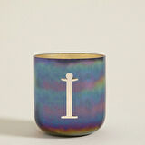 Metal Harfli Kokulu Mum Gunmetal